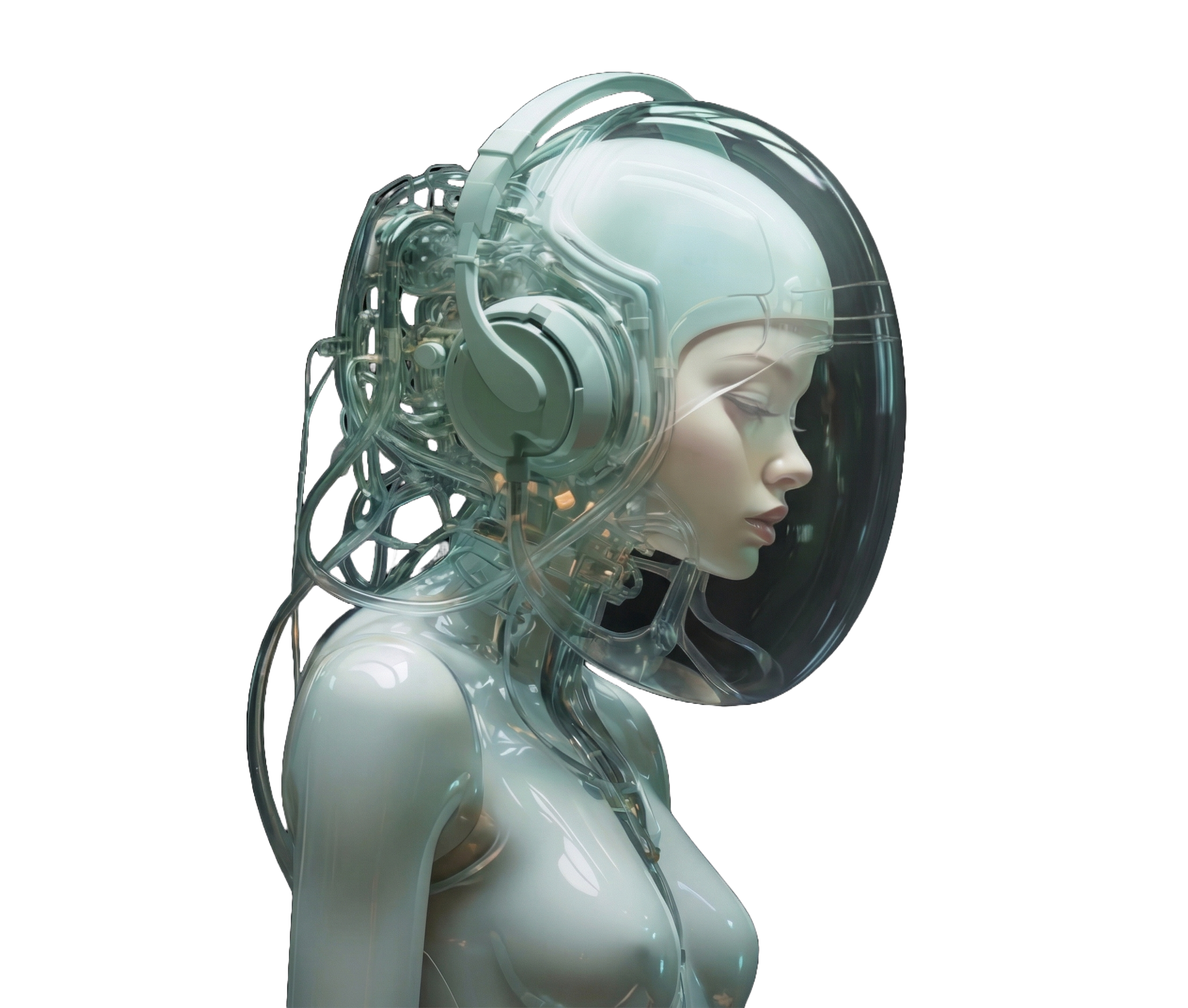 Futuristic AI portrait